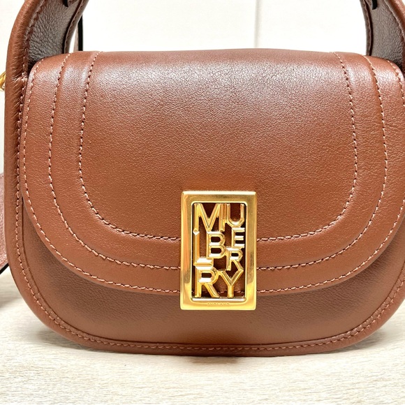 Mulberry mini Sadie Satchel in Silky Calf color Tan. - Picture 14 of 14